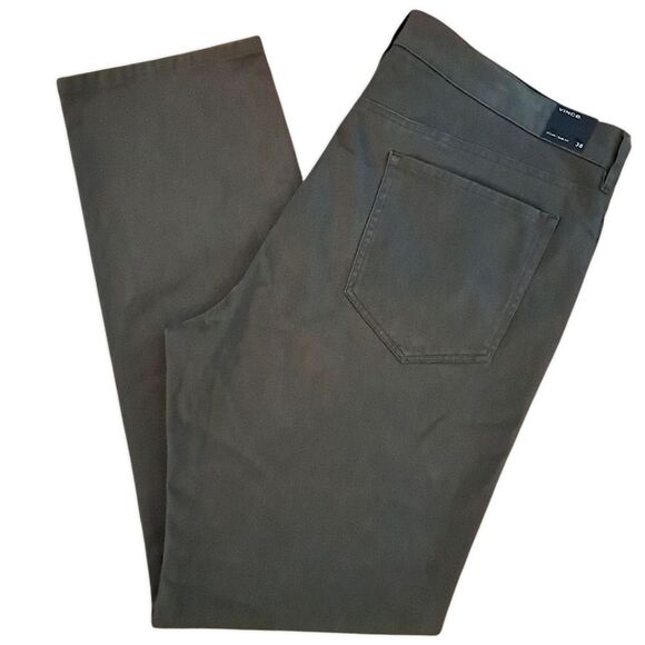 NWT Vince. Dylan Slim Fit Jeans, Size 38 x 32, Frog Green, Fabric Made In Italy - Picture 3 of 8